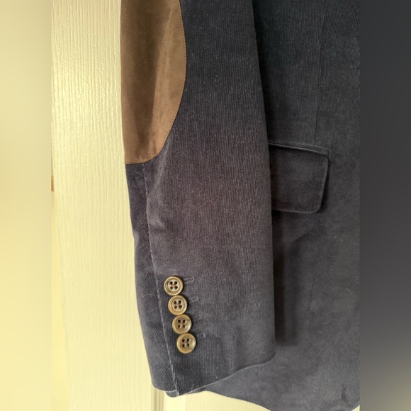 NWT - Stafford - Navy Men's Corduroy Sport Coat - Slim Fit Stretch - Size 38 Reg - Picture 2 of 7